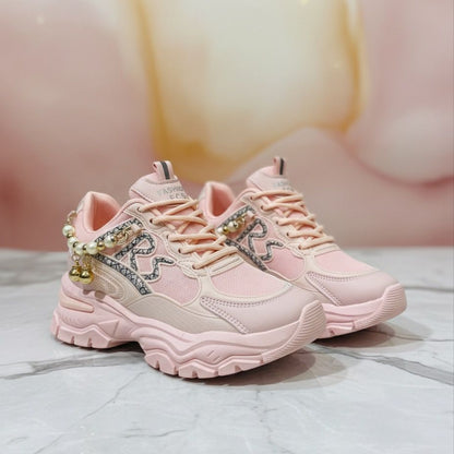 Women High Heel Sneakers Chunky Sole